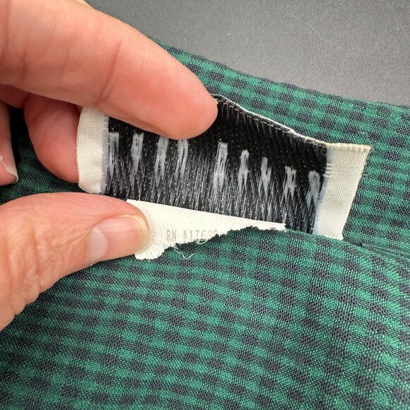 Vintage Dress Green Plaid 1990s Knot Accent Lady Dorby Plus Size Retro Mom Style - Picture 5 of 8